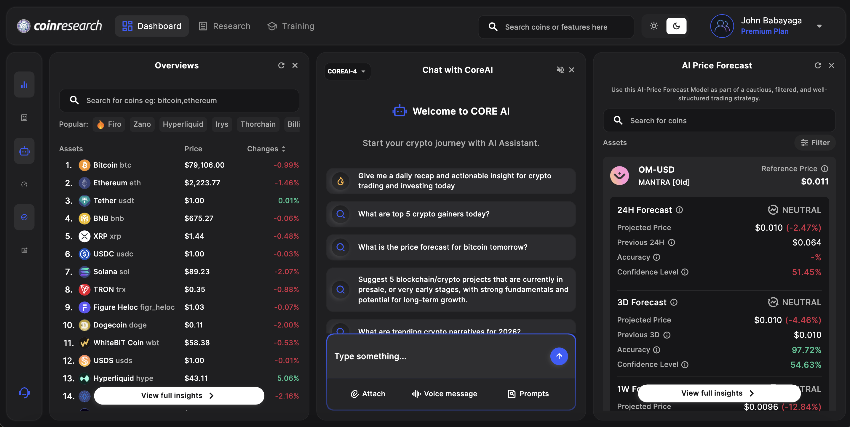 Dashboard & Market Overview screenshot 2